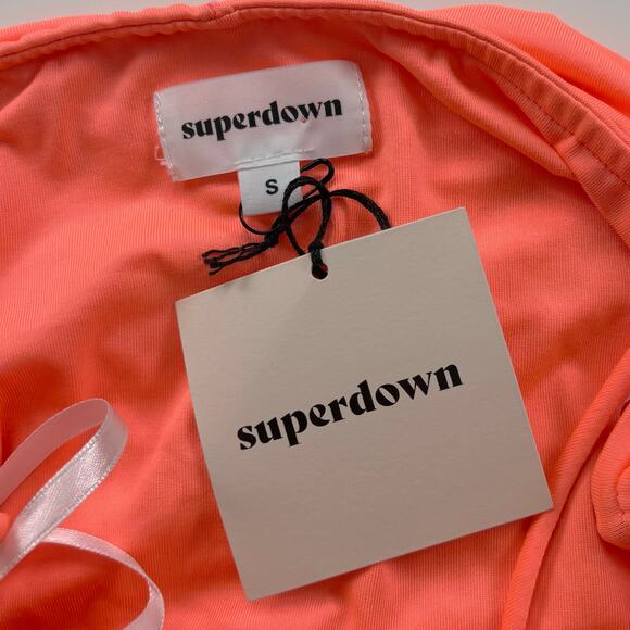 Superdown Rachelle Mini Dress Size Small Ruched Cocktail Club Party Statement - Picture 6 of 10